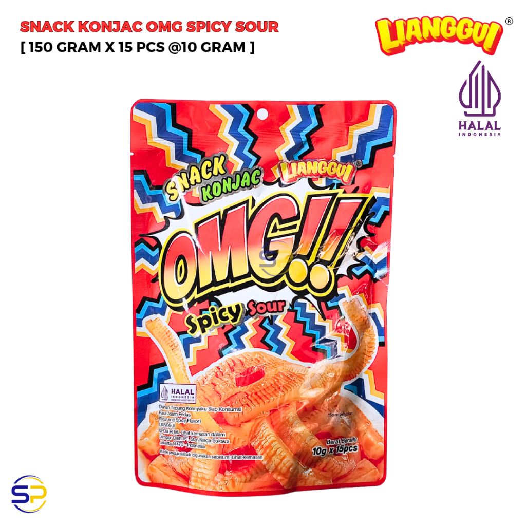 Jual LIANGGUI SNACK KONJAC OMG SPICY SOUR RASA ASAM PEDAS | Shopee ...