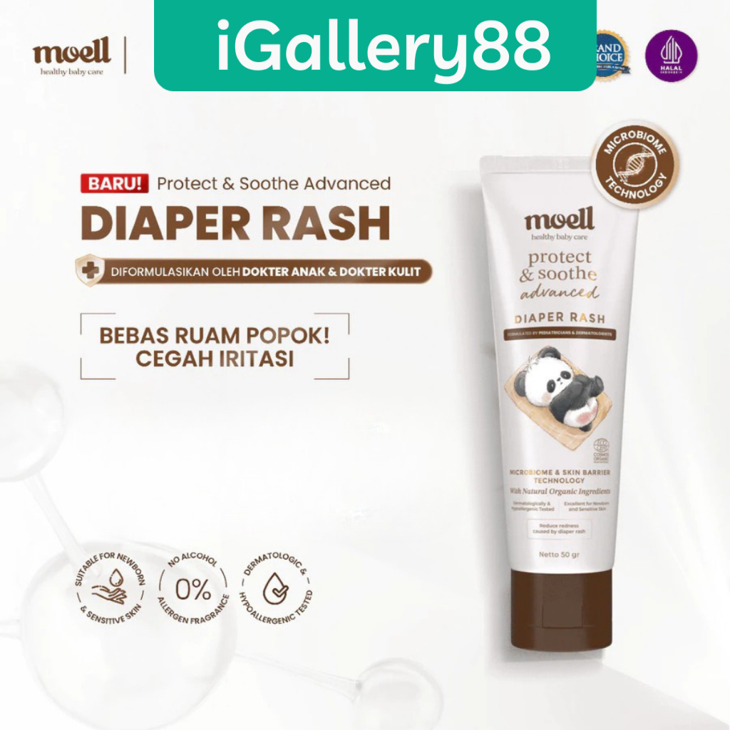 Jual Moell Diaper Rash Protect & Soothe Advanced 50gr Krim Popok ...