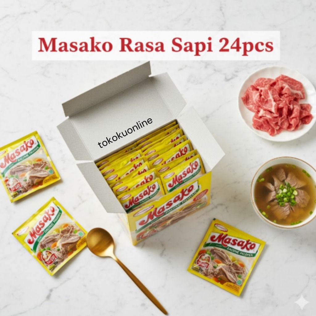 Jual 24 Pcs- Masako Kaldu Sapi Renceng isi 24 Pcs Dan 12 pcs | Shopee ...