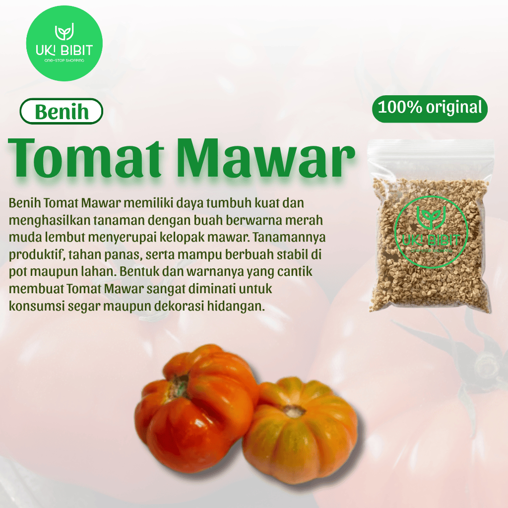 Jual ( 5 Butir ) Benih Biji Tomat Mawar | Tomat Ranti | Tomat Bunga ...