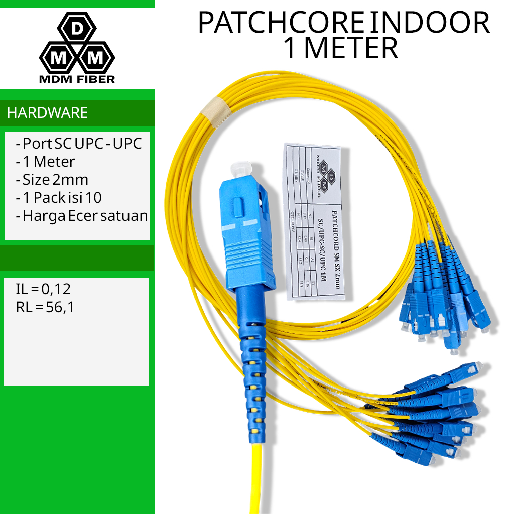Jual Patchcore indoor kuning port biru kanan kiri kabel fiber optik mdm ...