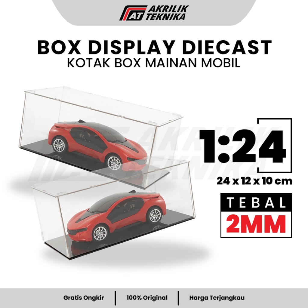 Jual Box Display Diecast 1:24 (24x12x10cm) Akrilik Kotak Action Figure ...