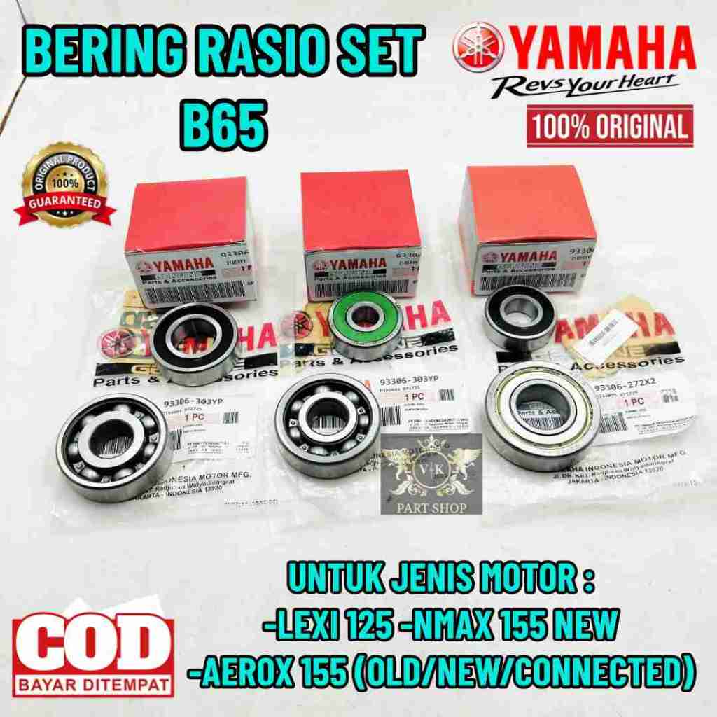 Jual BEARING RASIO SET B65 ASLI ORIGINAL YAMAHA LEXI 125/NMAX 155 NEW ...