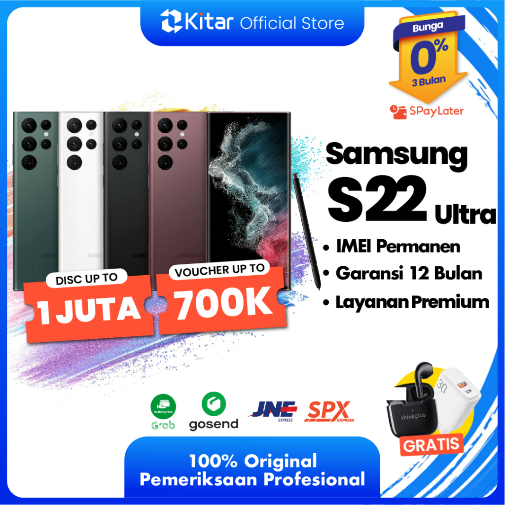 Samsung S22 Ultra Second Resmi ex SEIN BC Beacukai IMEI Permanen 100% Original FULLSET 128GB 256GB
