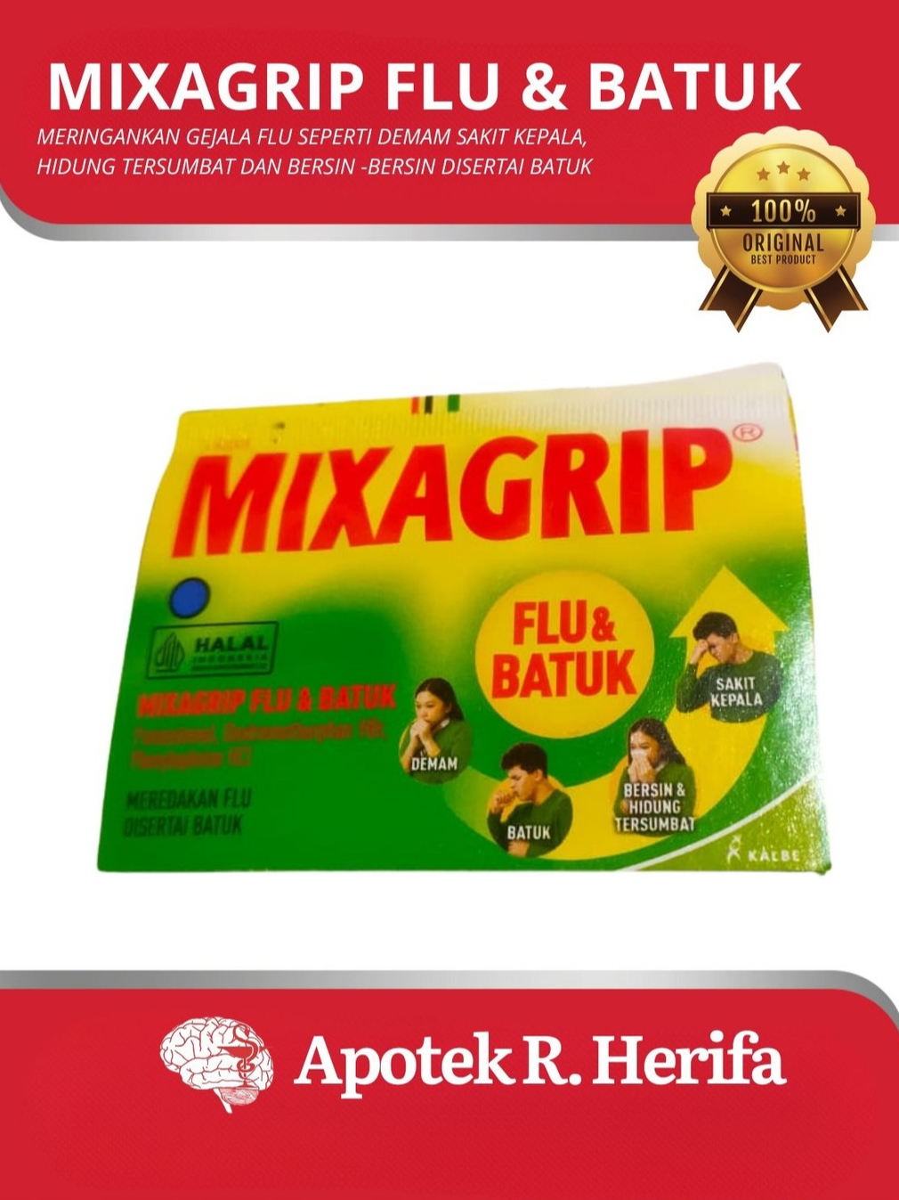 Jual Mixagrip Flu & Batuk - 4 Tablet Untuk Demam Dan Hidung Tersumbat ...