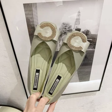 Meirong Sepatu Flat Shoes Maroon Pentopel Kerja Wanita Flat Shoes Lucu Aesthetic Korean Style