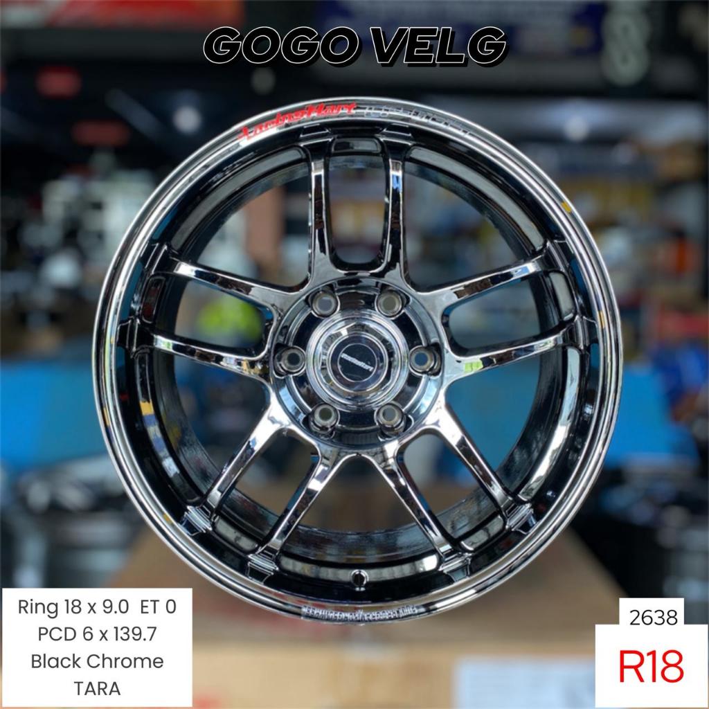 Jual Velg Mobil R18 Racing Hart PCD 6X139,7 CP035 ET 0 Black Chrome ...