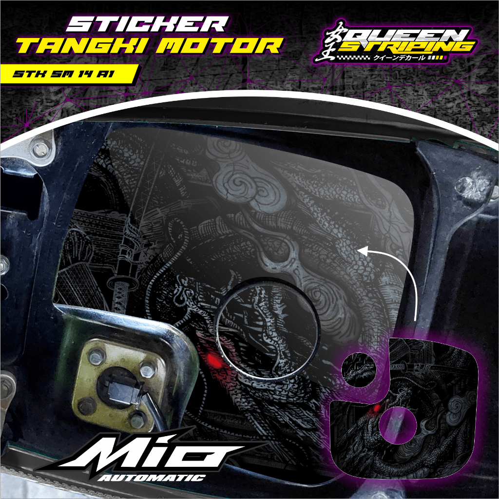 Jual Sticker Pelindung Cover Tangki Motor Mio Sporty Desain Karakter ...
