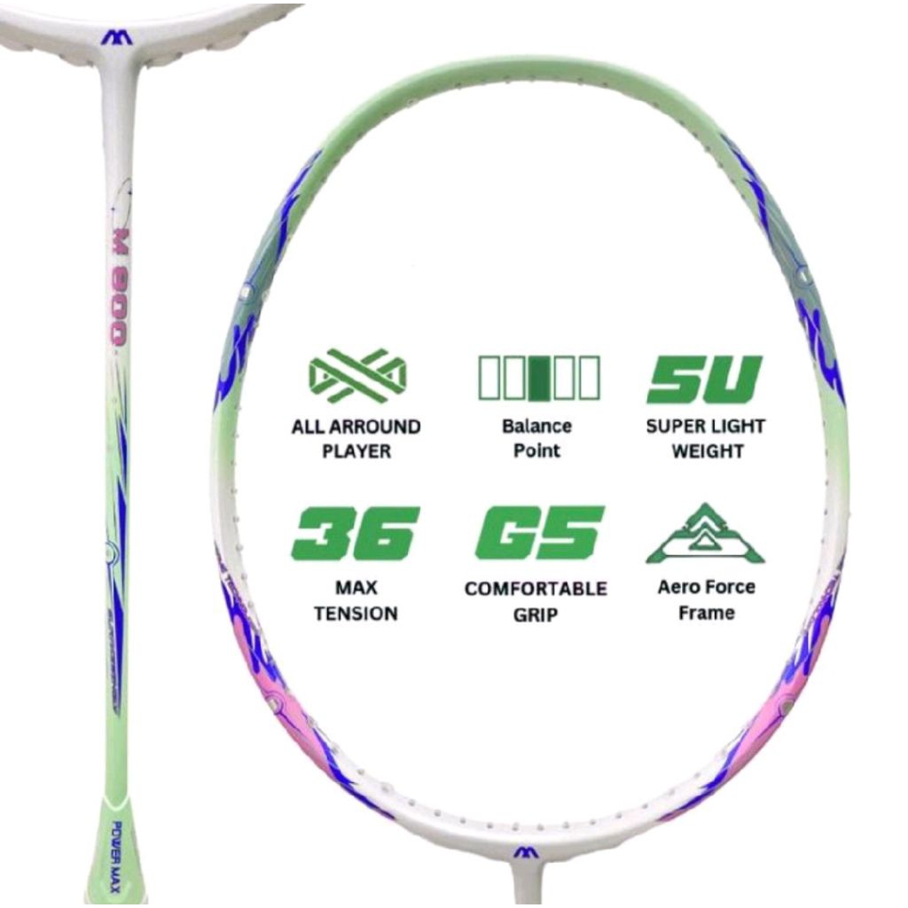 Jual Powermax Raket Badminton M800 Raket Bulu Tangkis Original | Shopee ...