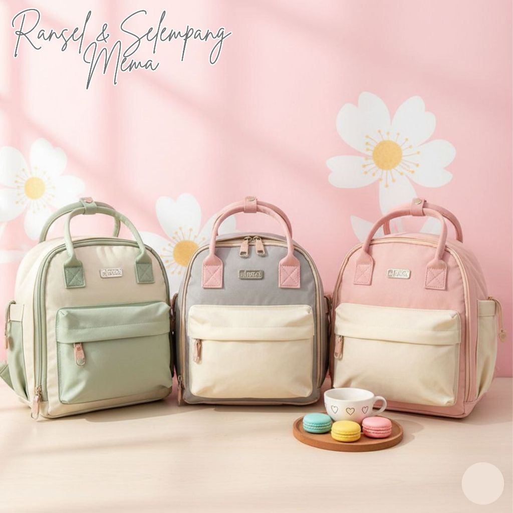 Jual Rumah Warna 2 in 1 Tas Ransel / Tas Selempang Canvas Mini Mema Size 20  x 11 x 25 cm | Shopee Indonesia