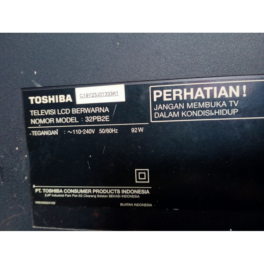 Jual Panel Layar LCD TV 32 inch, Toshiba 32PB2E Original | Shopee Indonesia