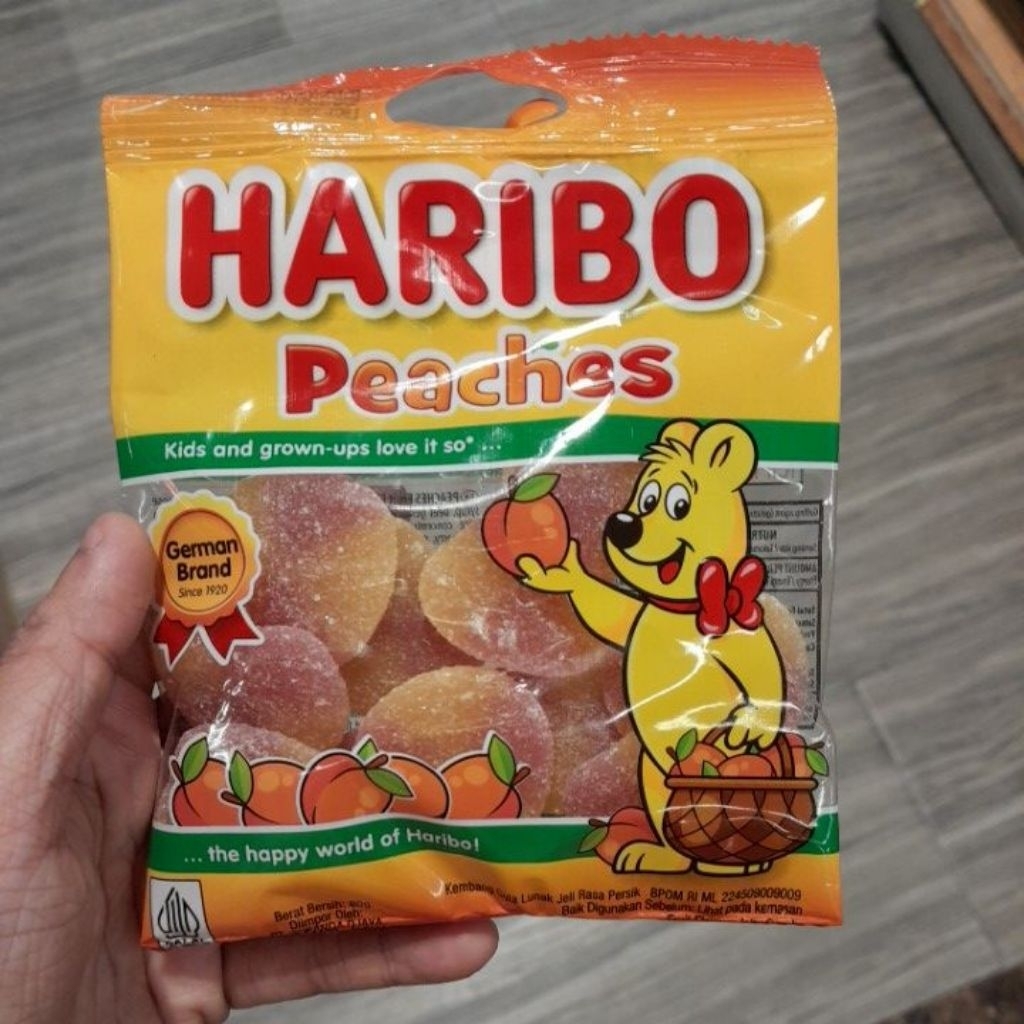 Jual Haribo Peaches candy permen gummy 80gr | Shopee Indonesia