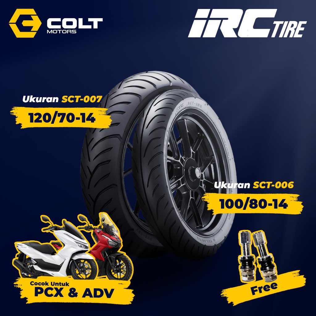 バイク pcx irc sct-006 007 100/80-14 120/70-14 IRC SCT-007/SCT006 FOR PCX 100/80/14 120/70/14(FREE SEALANT & pito