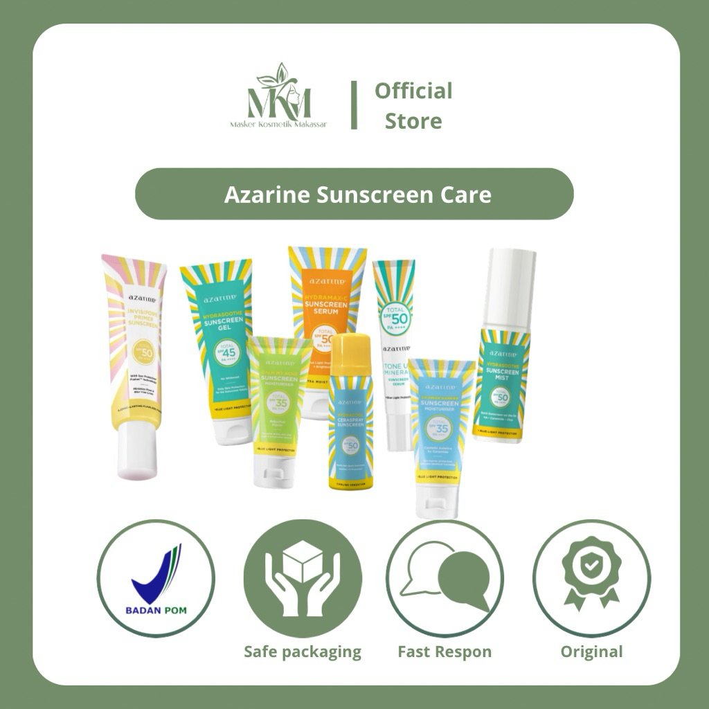 Jual [MaskerMksr] Azarine Sunscreen Series | Hydrasoothe Sunscreen Gel ...