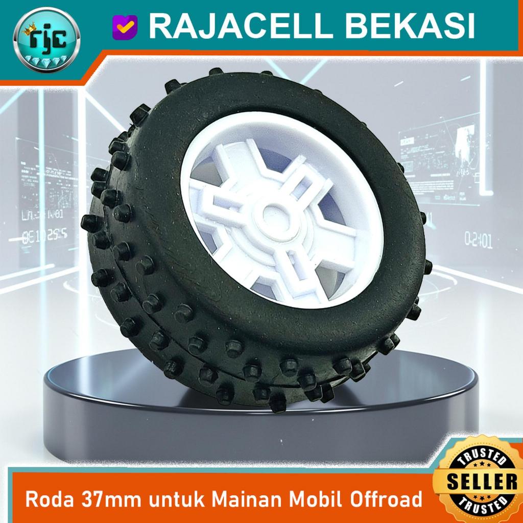 Jual Roda 37mm as Shaft 2mm untuk Mainan Mobil mobilan DIY Robot Smart ...