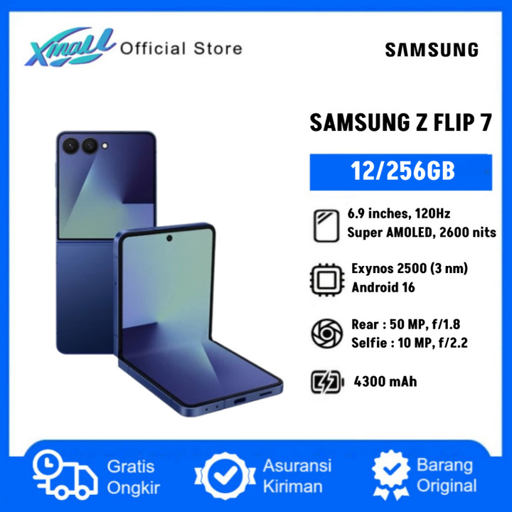 Samsung Galaxy Z Flip 7, 12/256GB, 6,9 inch, 4300 mAh, 50MP, Android 16 Super AM