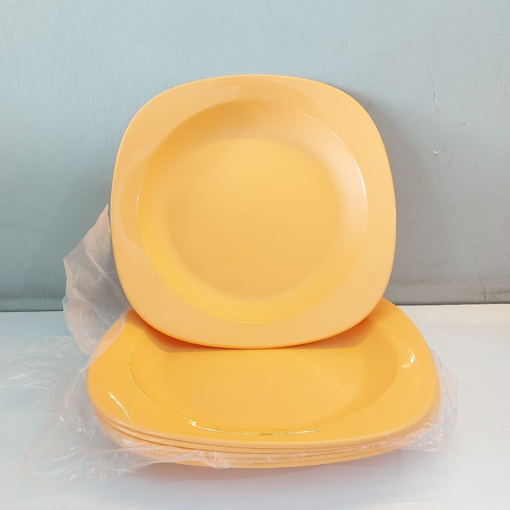 Jual Tupperware blossom plate set isi 6 pcs 390ml piring makan besar ...