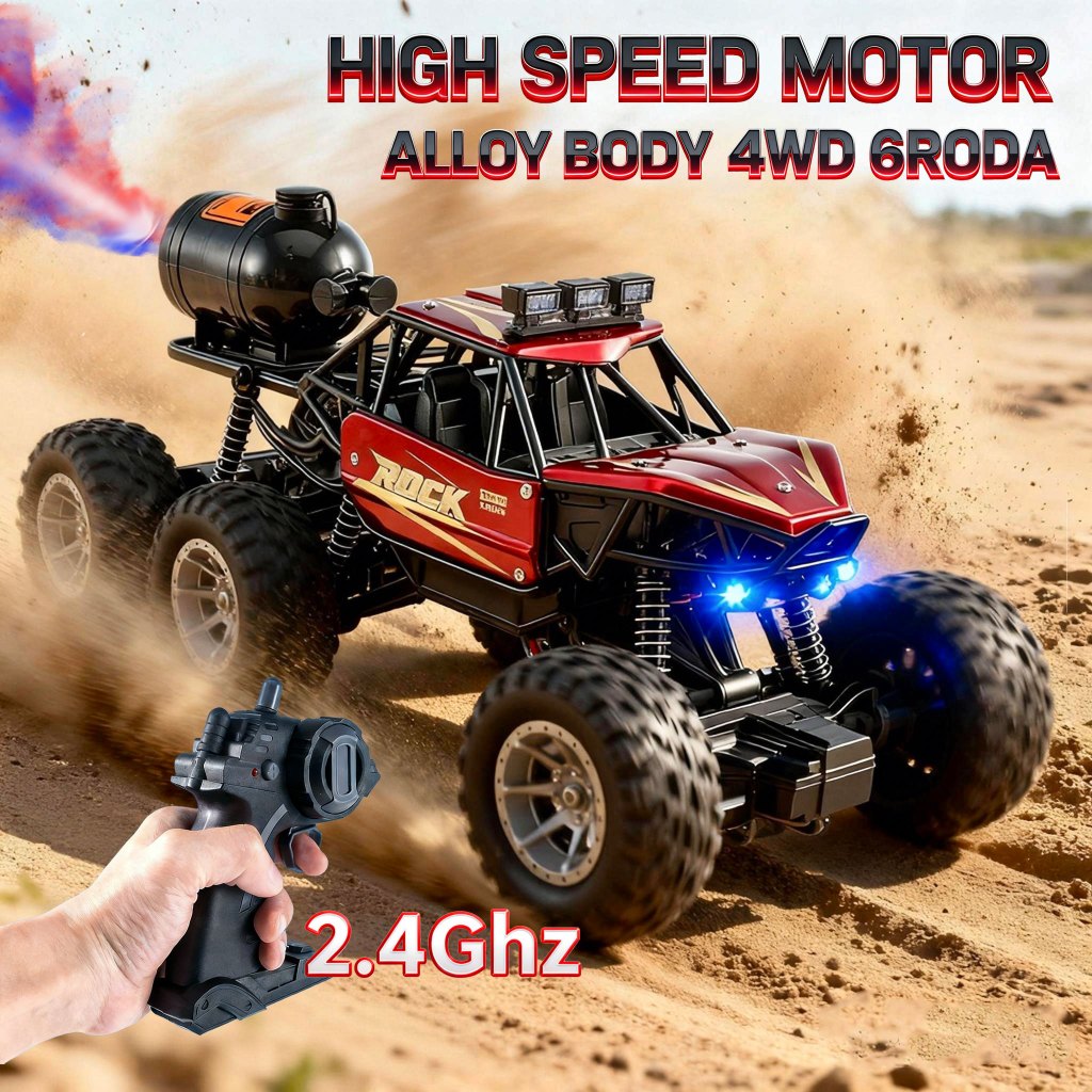 Jual BOBO Mobil RC Offroad 2.4GHZ Remote Control 4WD 6 Roda Alloy Ban ...