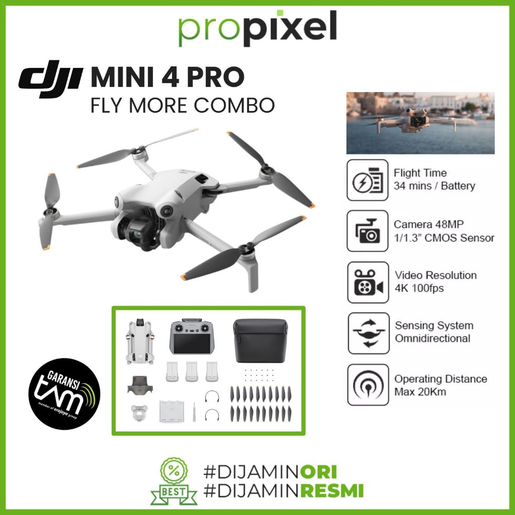 Jual DJI Mini 4 Pro Combo with RC 2 Camera Drone Garansi Resmi | Shopee ...