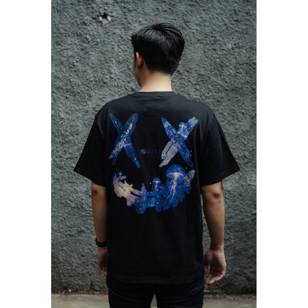 Jual RIC Ricky Is Clown Star Jellyfish Tee Black Original / Baju Kaos ...