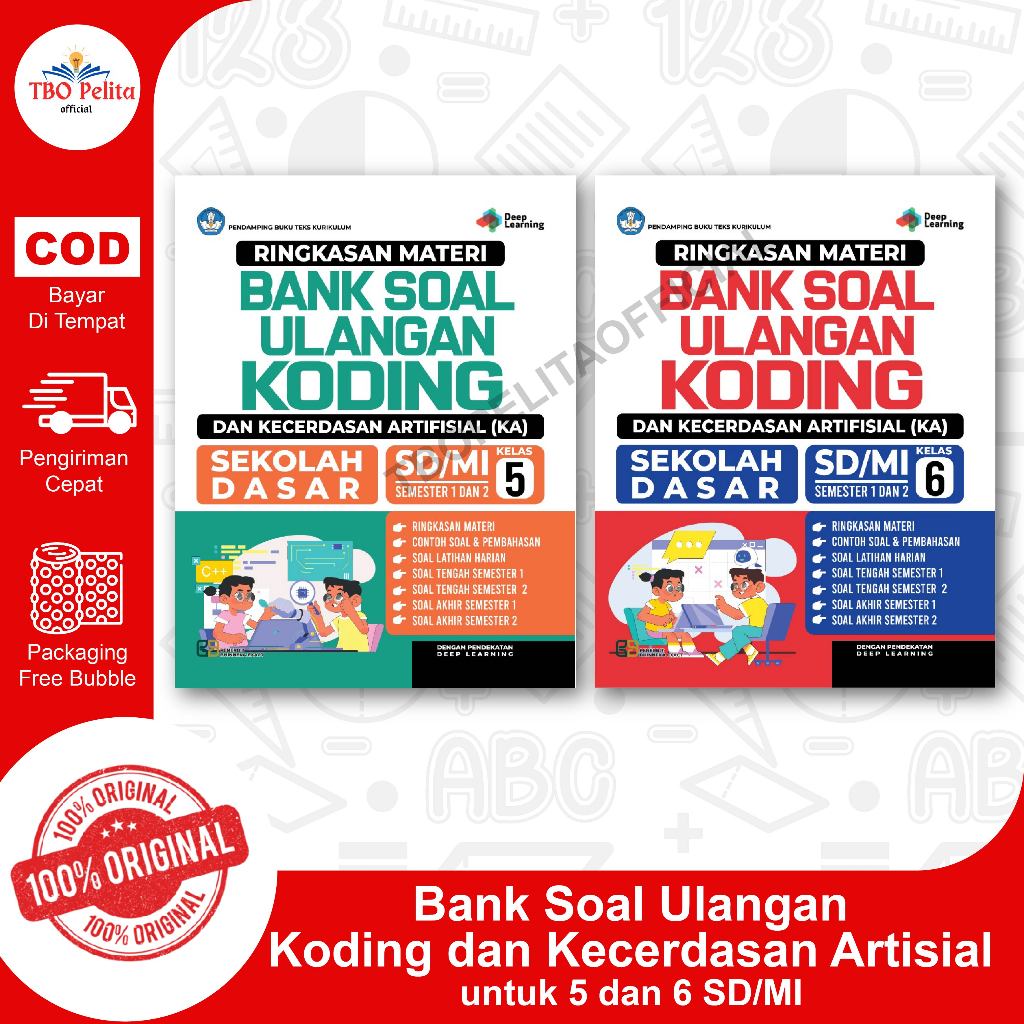 Jual Bank Soal Ulangan Koding dan Kecerdasan Artifisial Kelas 5-6 SD ...