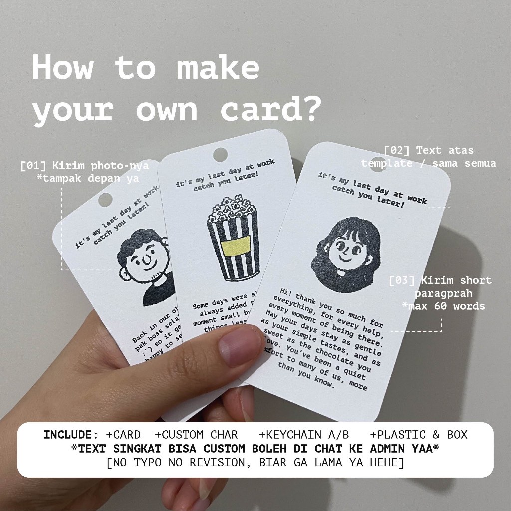 Jual Custom Illustration + Keychain Resign | Gift Farewell | Souvenir ...
