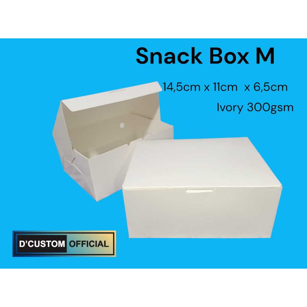 Jual Kotak Snack Box NBK IVORY Food Grade Tebal 350Gsm/ Snack box Kue ...