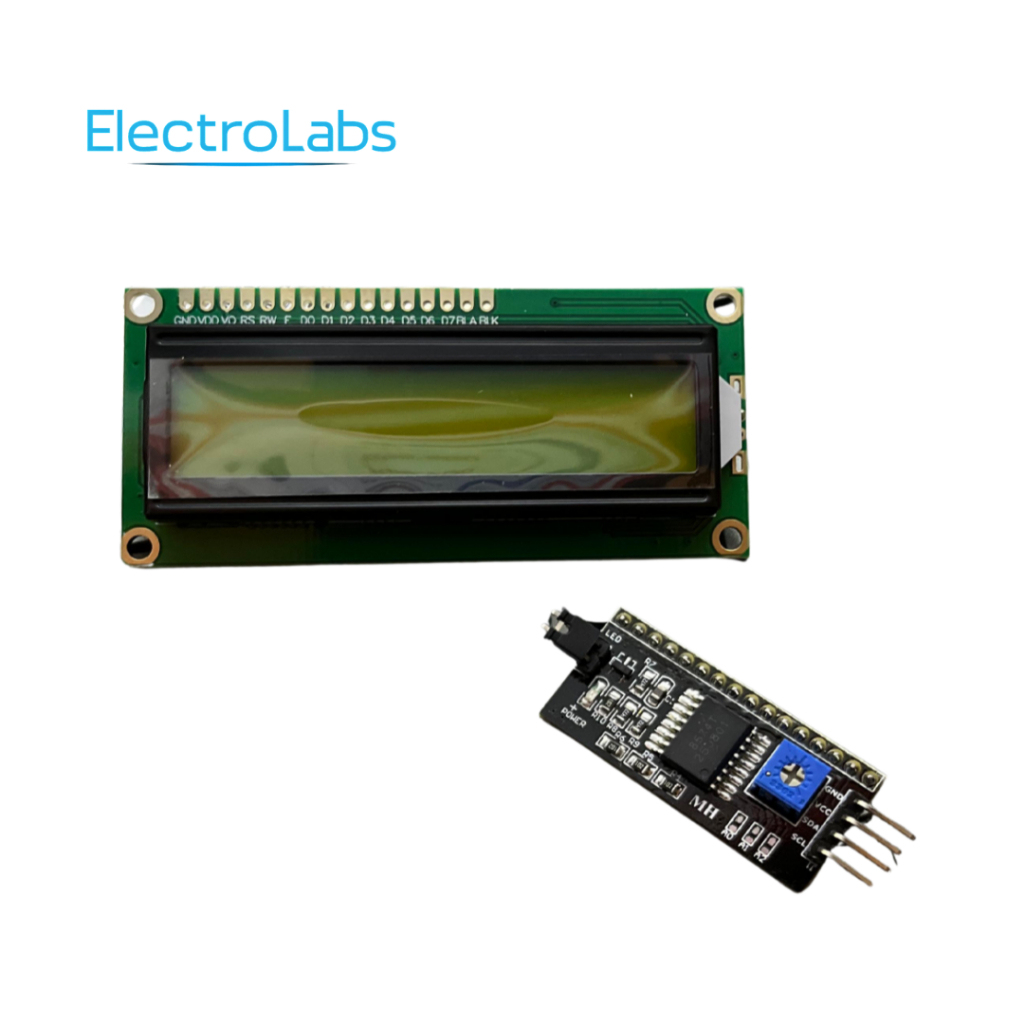 Jual LCD Display 16X2 1602 Hijau Interface i2C Module Arduino ESP32 ...