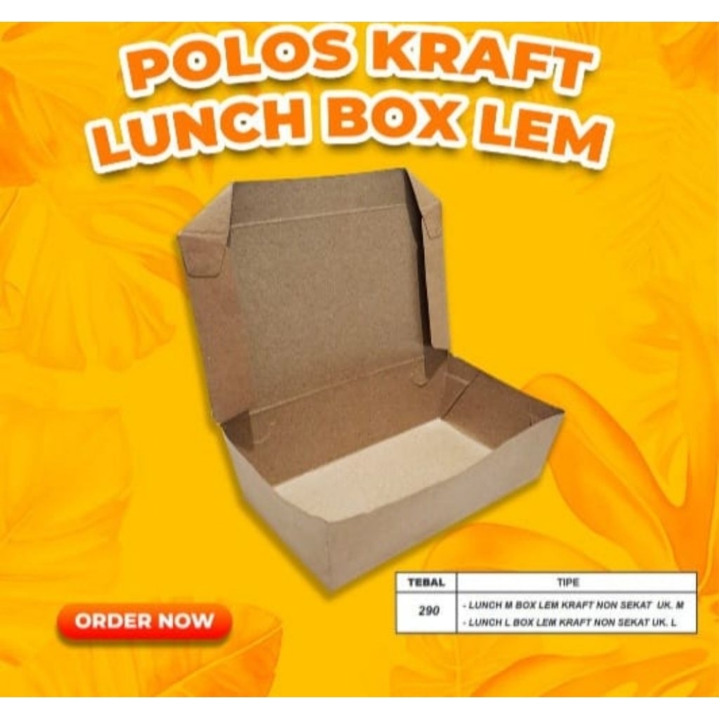 Jual PAPER LUNCH BOX KRAFT... SUDAH RAKIT ..( BISA UNTUK BERKUAH ) SIZE ...