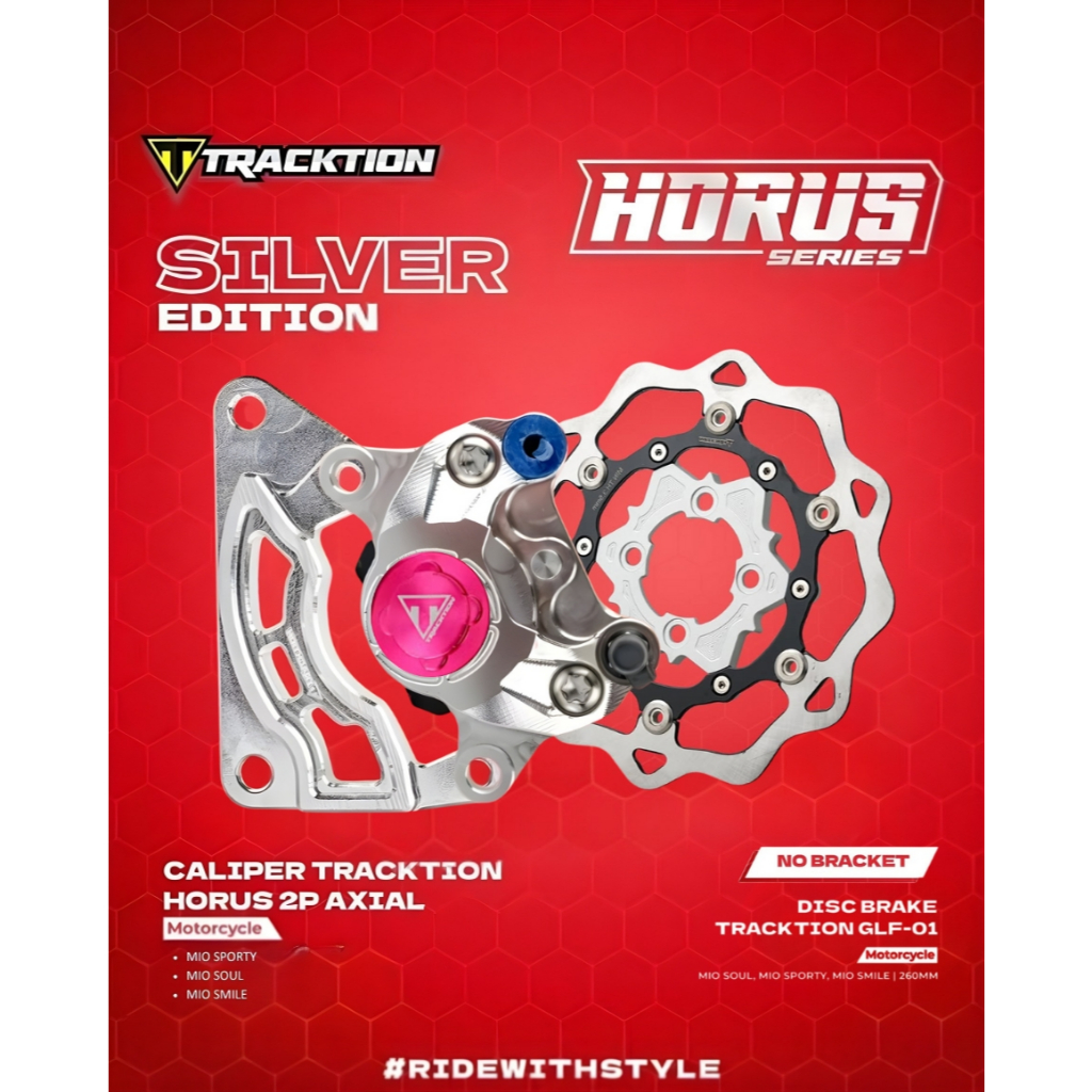 Jual Caliper Tracktion 2P Horus For Mio 260 mm + bracket v2 + Disc ...
