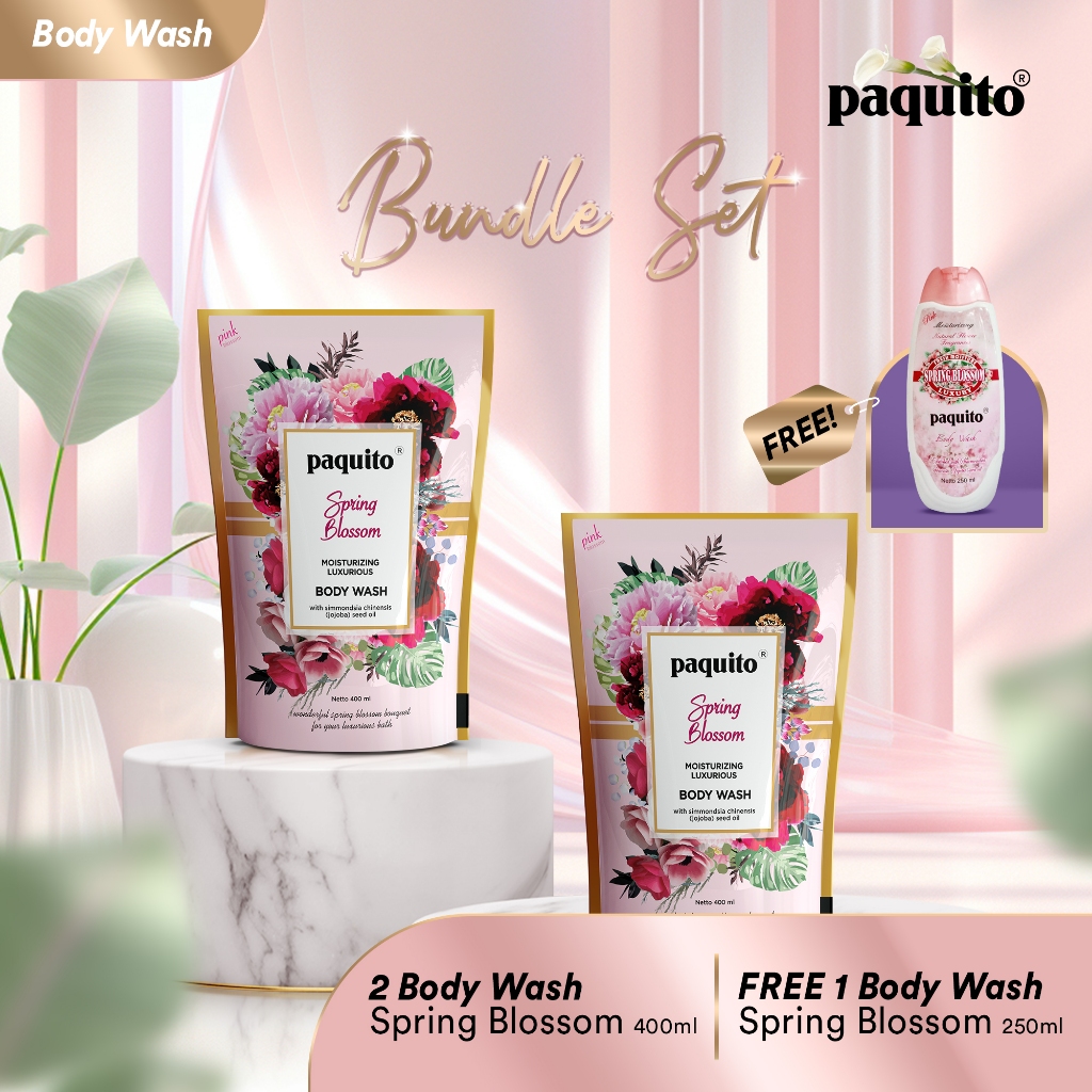 Jual Sabun Cair Body Wash Paquito Spring Blossom 400 ml x 2 [Twinpack ...