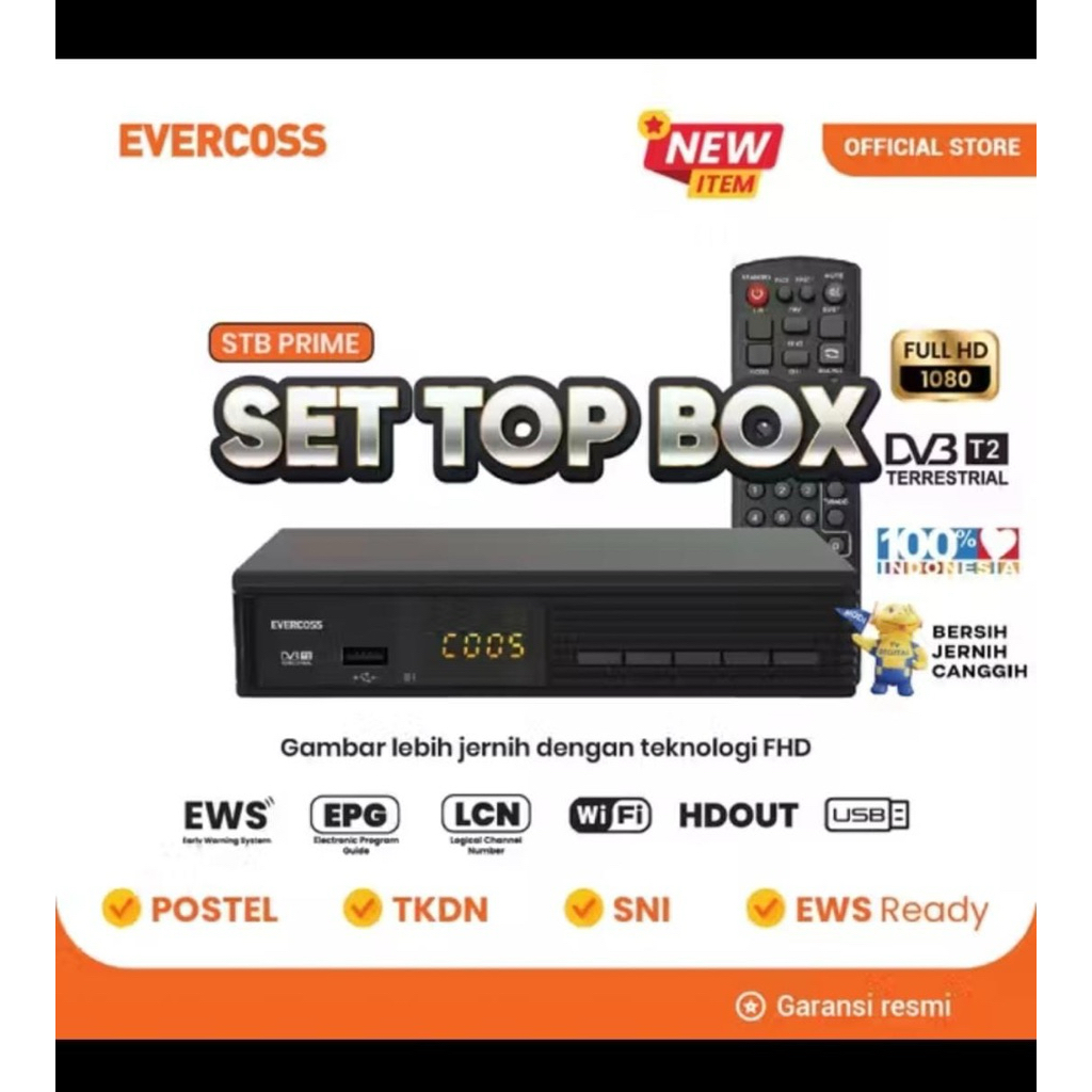 Jual EVERCOSS SET TOP BOX STB MEGA BOX ORIGINAL | Shopee Indonesia