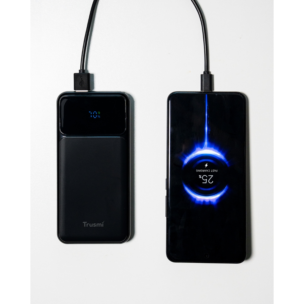 Trusmi Power Bank Dual Port 22.5w Usb-a Type-c 20.000mah Digital Display Pengisi - foto 4