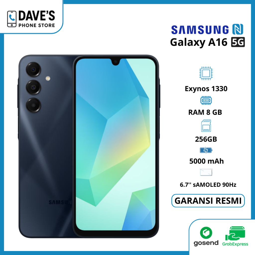 SAMSUNG GALAXY A16 5G 8/256gb BERGARANSI FULLSET DAN FREE BONUS