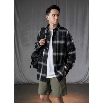 Kemeja Veterano M L Xl Xxl Xxxl 4Xl Kemeja Flanel Lengan Panjang Kemeja Flanel Premium Unisex