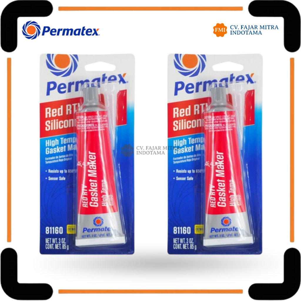 Jual Lem Gasket Permatex Red RTV – High Temp Silicone 81160 / Lem ...