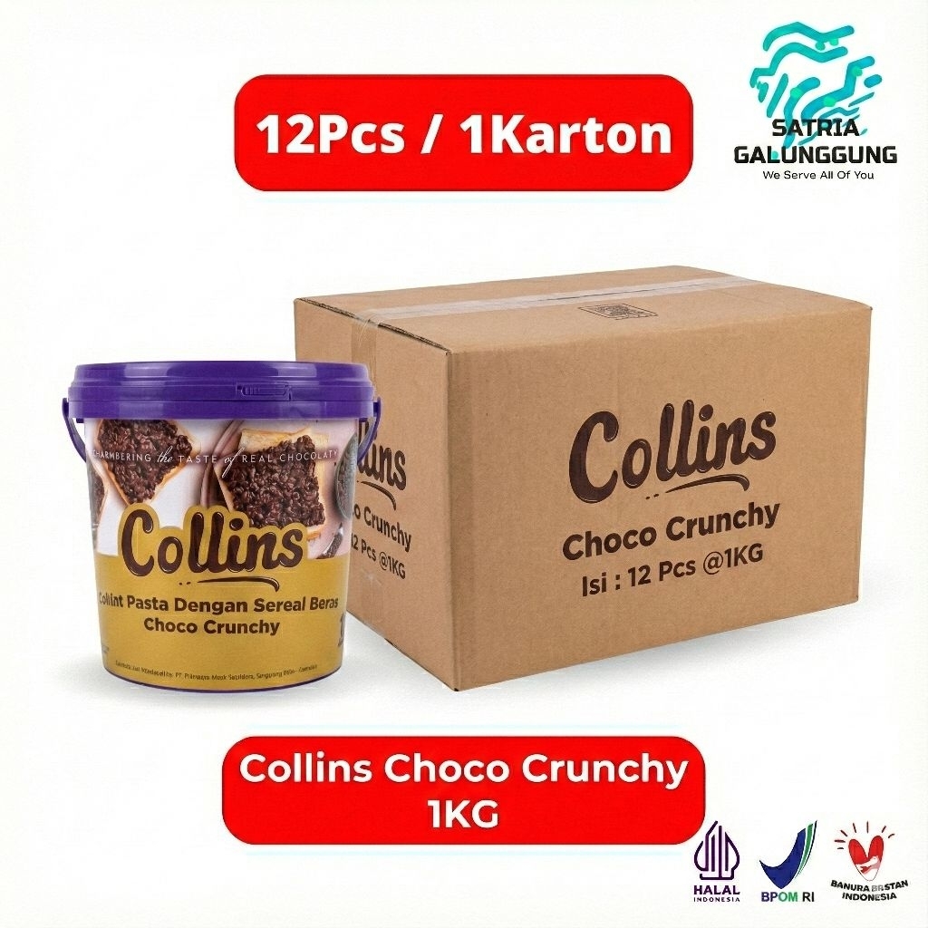 Jual Collins Choco Crunchy 1KG isi 12Pcs Original Pabrik Segel - Selai ...