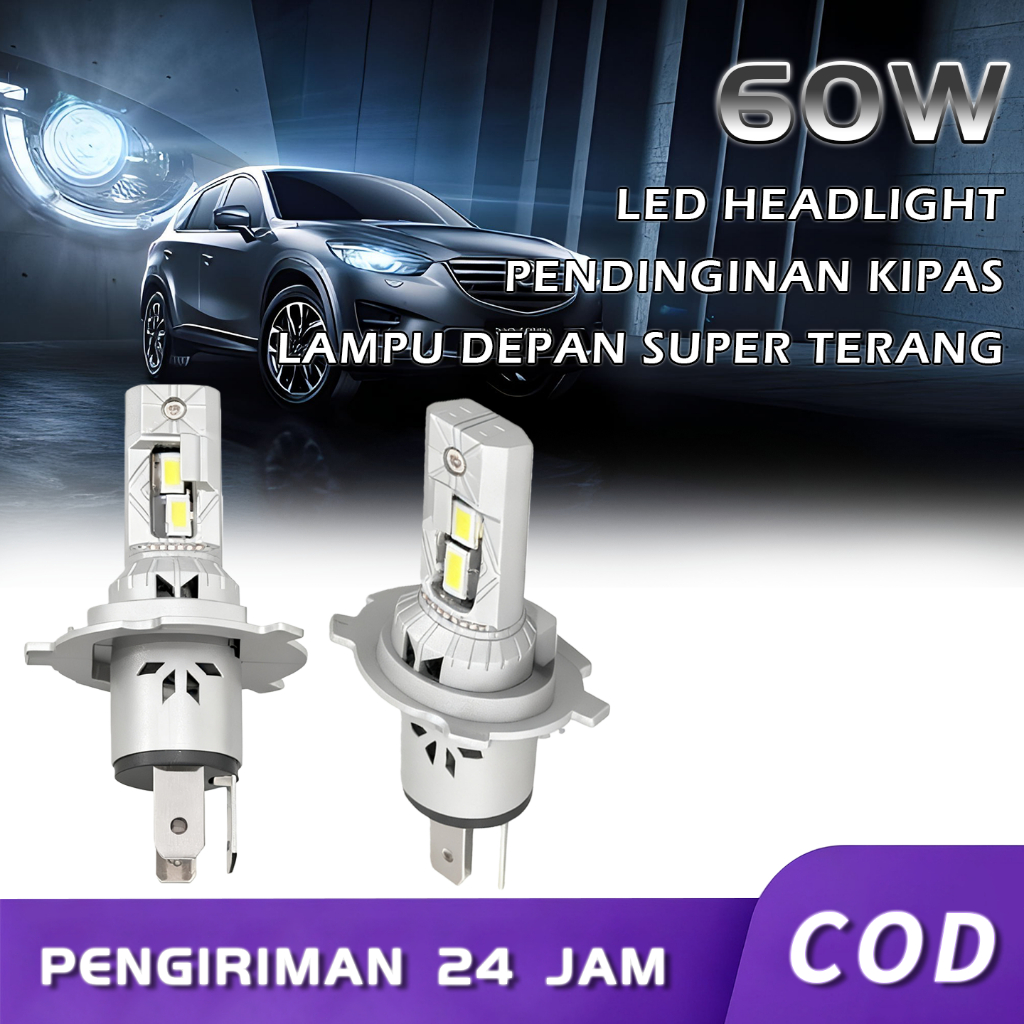 AuroBlaze Shop H4 lampu led mobil lampu motor super terang SUPER BRIGHT 50WATT
