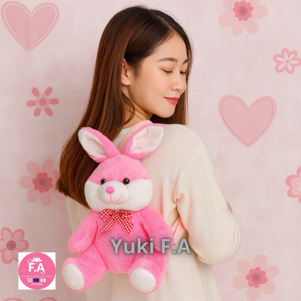 Jual Tas Ransel Boneka Kelinci / Tas Ransel Anak Bahan Rabbit Fur ...