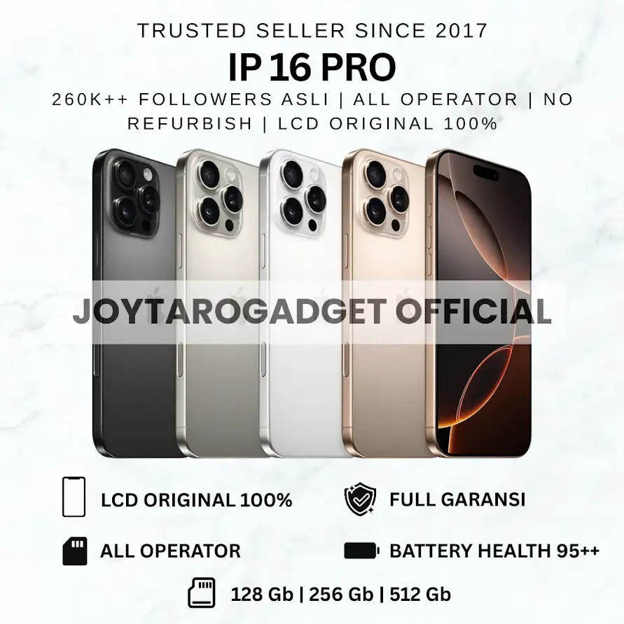 Jual iPHONE 16 pro 128 GB - 512 GB Lcd Original 100% Fullset No ...