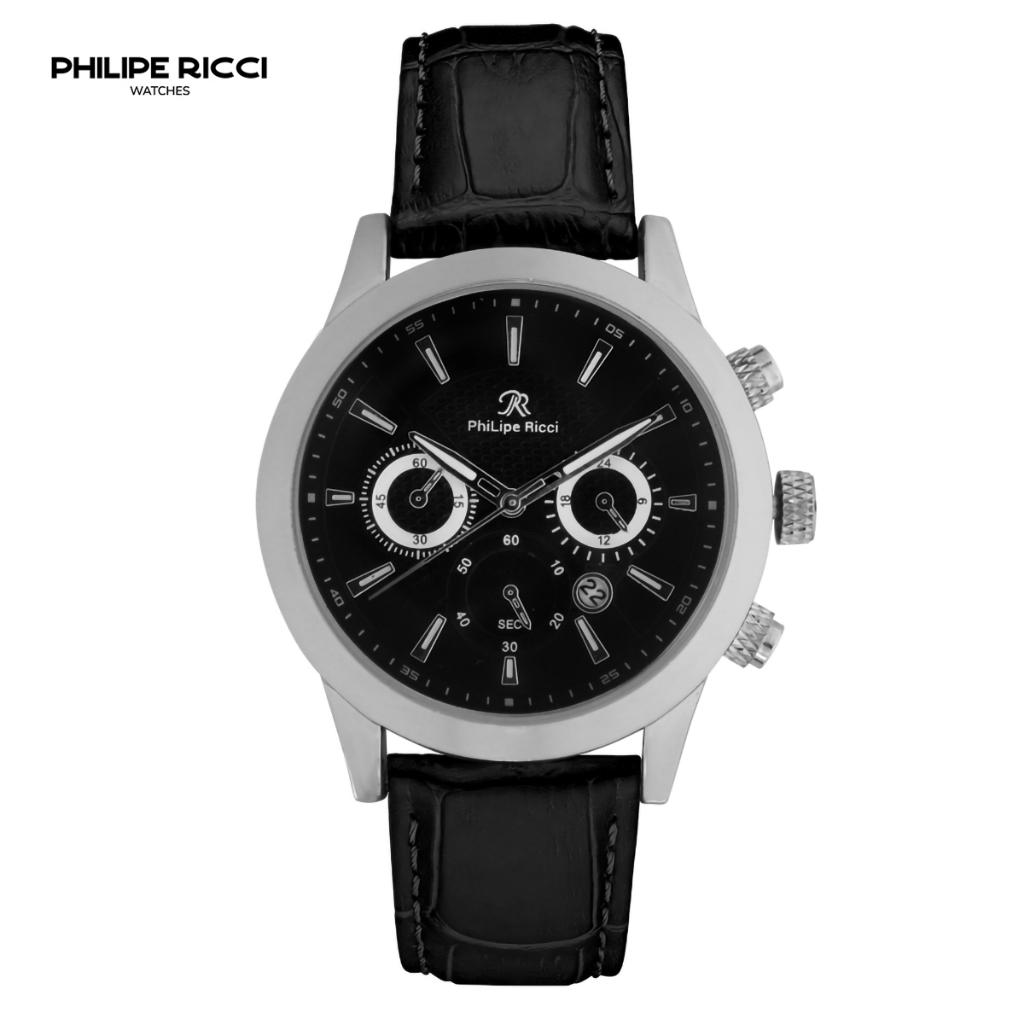 Jual PhiLipe Ricci Jam Tangan Pria Kulit Analog Gaya Modern Dial Bulat ...