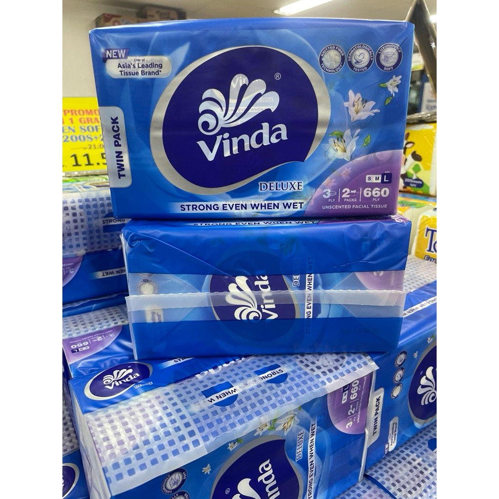 Jual [ PAKET ISI 2PACK ~> 1BANDED ] TISU VINDA TWIN PACK 330x2 3PLY ...
