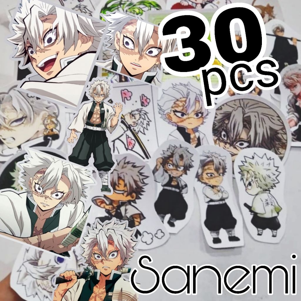Jual Stiker Sanemi Shinazugawa 30 Pc Anime Wind Hashira Demon Slayer ...