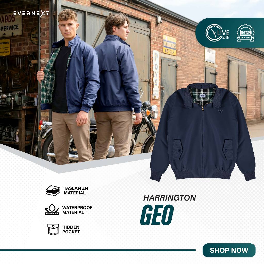 Jual Evernext - Jaket Pria Jaket Harrington Geo Jaket Casual Pria Jaket ...