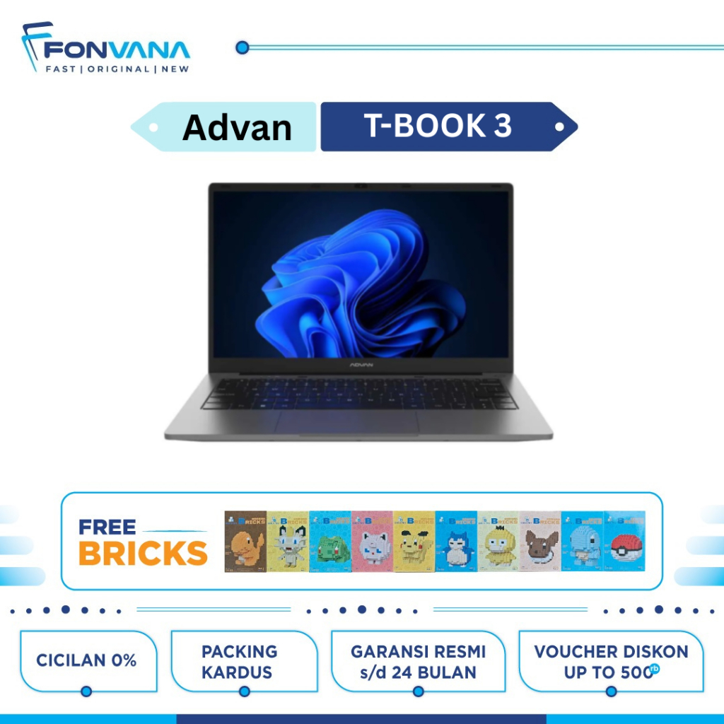 Jual Advan Laptop TBook 3 RAM 8/384GB SSD Intel Core N100 Alder Lake 14 ...