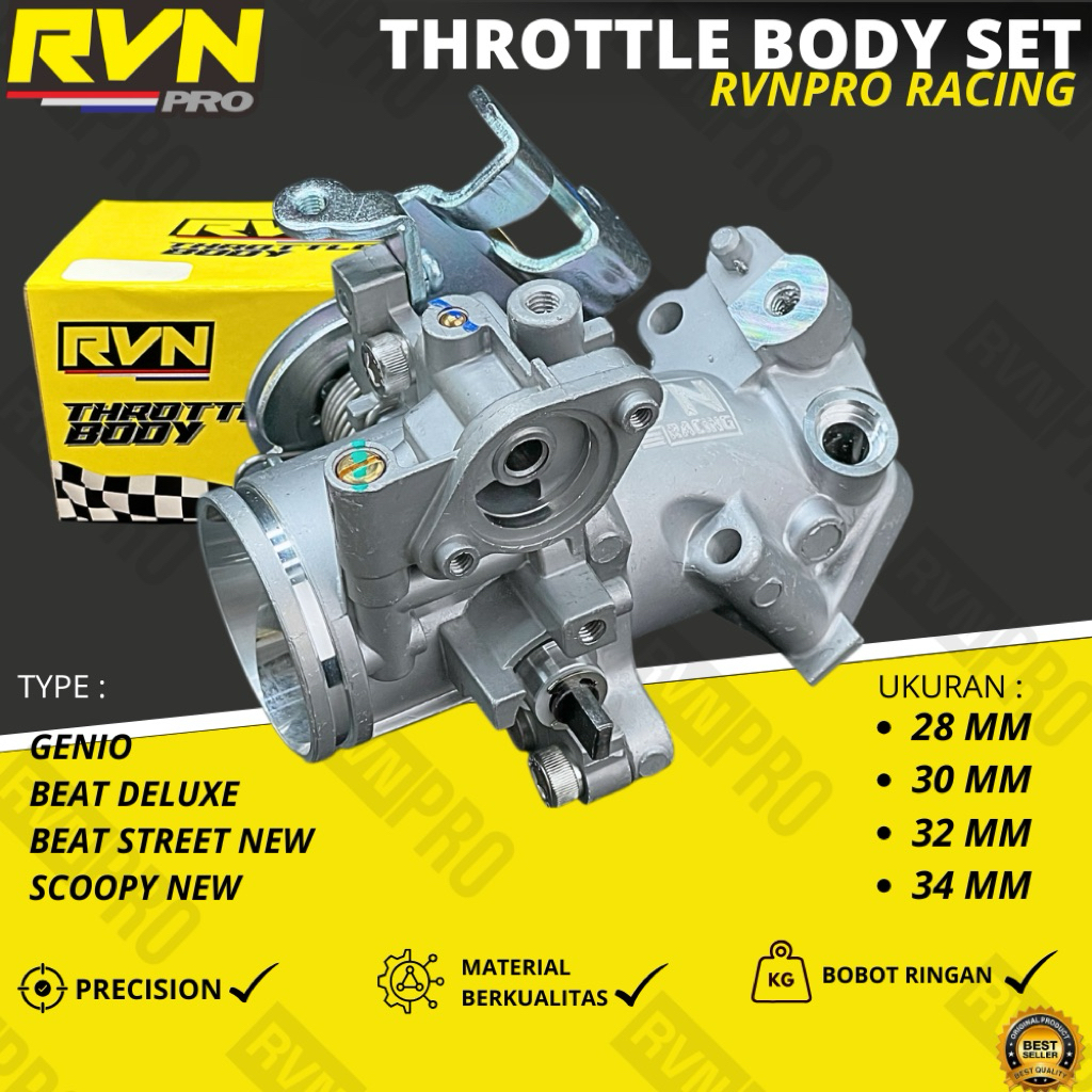 Jual THROTTLE BODY ASSY RVN RACING TB GENIO BEAT DELUXE BEAT STREET ...