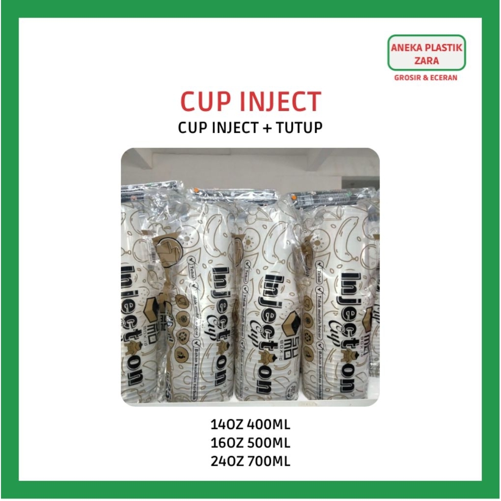 Jual CUP INJECT SUMO + TUTUP INJECTION 400ML 500ML 700ML 14OZ 16OZ 24OZ ...