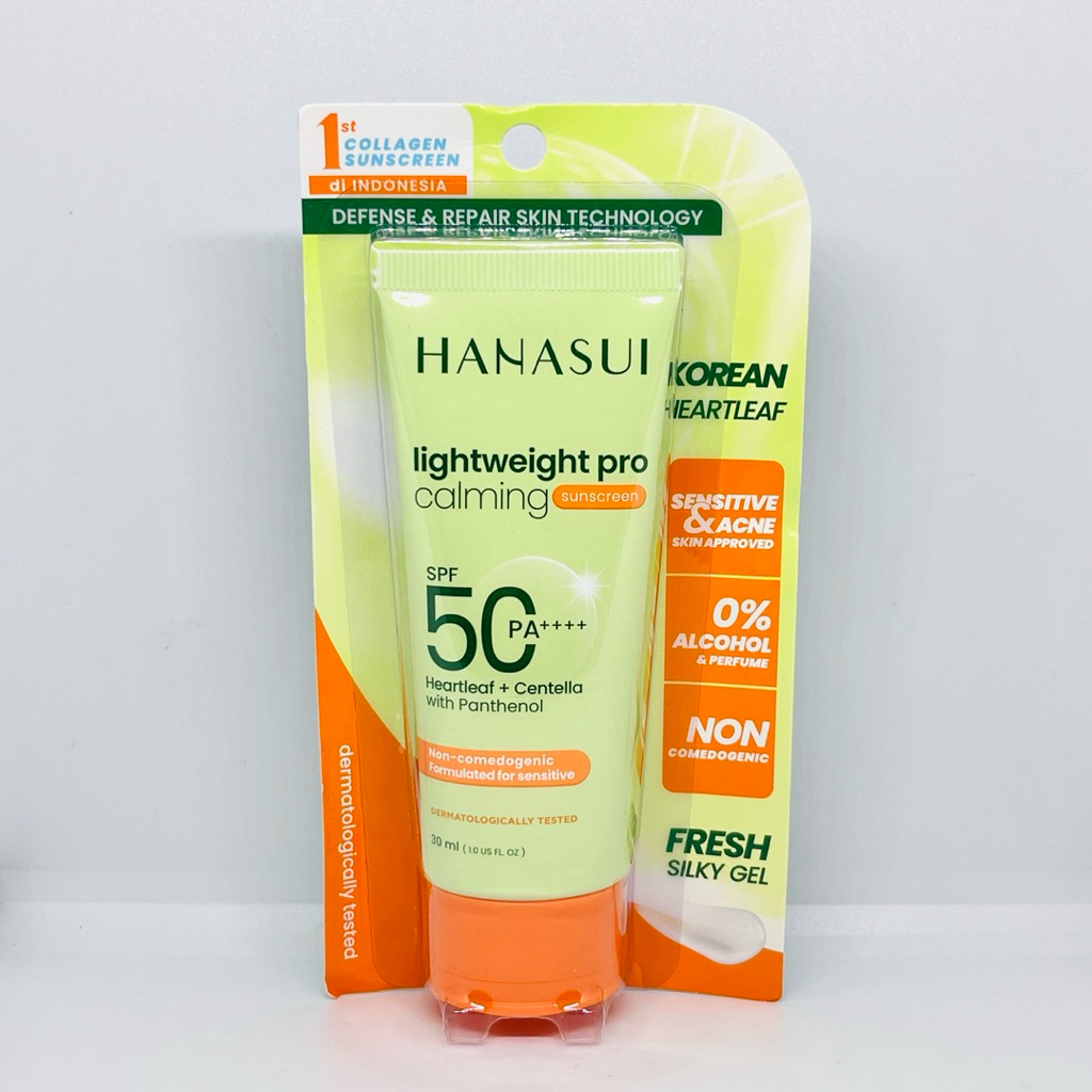 Jual Hanasui Lightweight Pro Calming Sunscreen SPF 50 | Shopee Indonesia