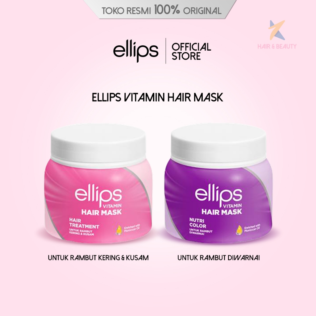 Jual [NEW LAUNCH] Ellips Hair Mask Morroccan Oil Jar 200g | Masker ...