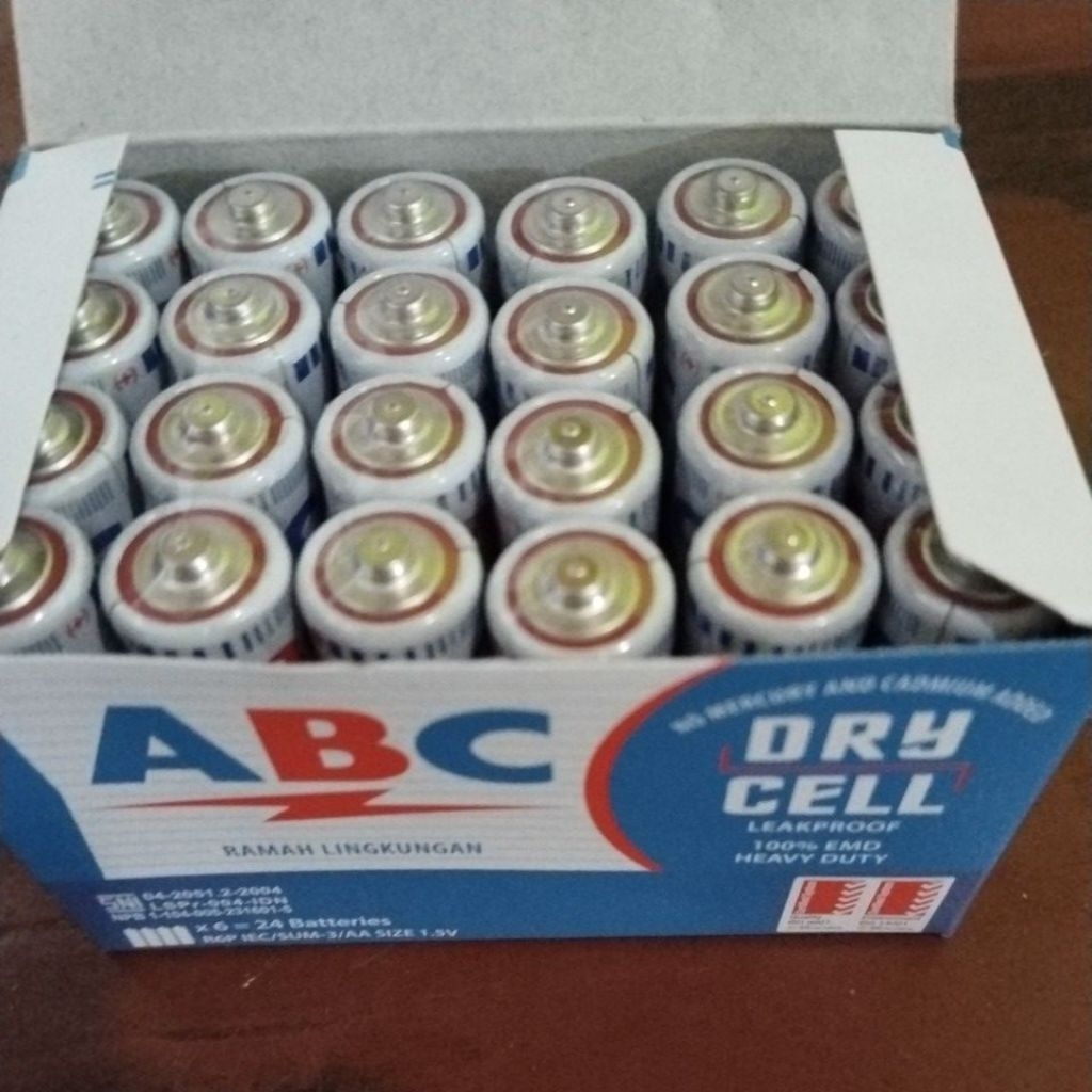 Jual BATU ABC AA BIRU 24PCS | Shopee Indonesia